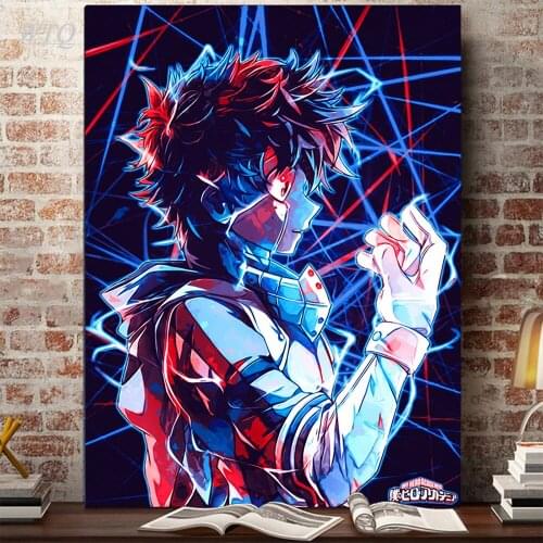 WTQ Anime My Hero Academia Anime Posters Wall Poster Canvas Painting Wall Art Picture Home Decor Photos for Childrens Room