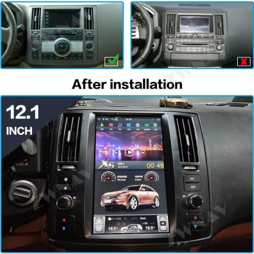 Android 8.1 Tesla Style Car Radio Vertical Screen For Infiniti FX FX25 FX35 FX37 2003+ GPS Navigation Recorder Multimedia stereo