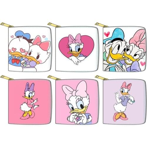 Disney Donald Duck New Stitch PU Long Zipper Wallet Wallet Printed Student Cute Coin Purse Purses for Women