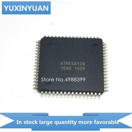 1PCS ATMEGA128-16AU ATMEGA128 16AU 128-16AU QFP64 in stock