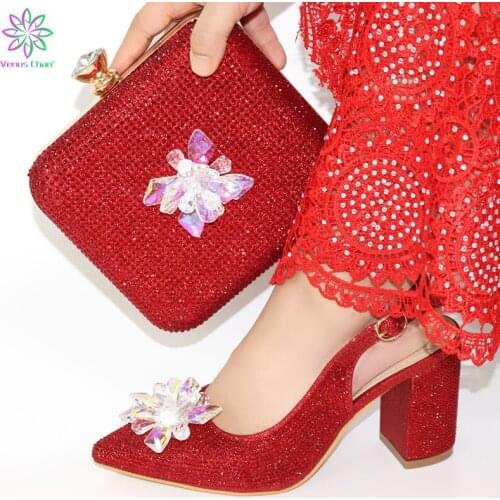Italian Shoes With Matching Bags For Party,African Shoes And Bags Set With High Quality Material Design