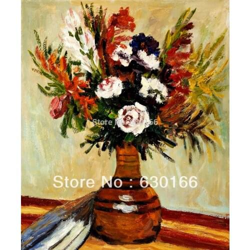 Romantic Flower Oil Paintings Rose in Vase by Pierre Auguste Renoir Canvas Art Pictures Home Decorative Painting Handmade