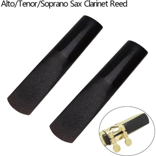 Clarinet Saxophone Resin Reeds Black Mouthpiece Reed Strength 2.5 for Alto/Tenor/Soprano Sax Saxophone Accessories