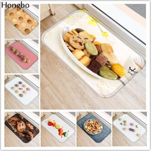 Hongbo Macaroon Painting Biscuits Print Carpets Anti-slip Floor Mat Outdoor Rugs Creative Front Door Mats 40x60cm