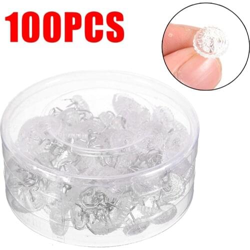 100PCS Twist Pins Clear Plastic Heads Upholstery Twist Pins For DIY Craft Couch Chair Car Sofa Headliner Repair Loose Drapery