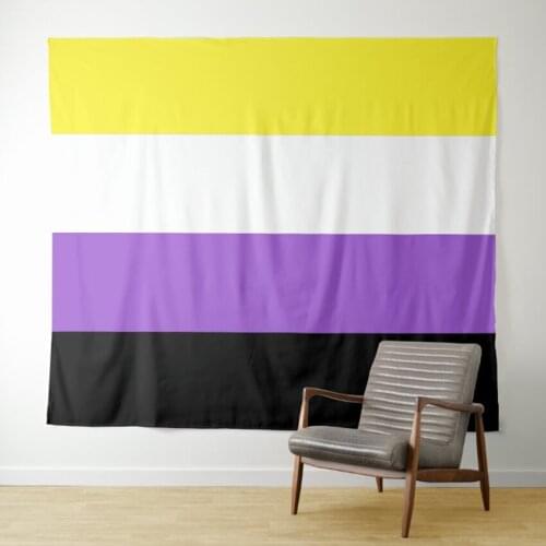 LGBT Pride Flag Tapestry Hanging Rainbow Decor Modern Gift Polyester Family Bedroom Living Room Sports Concerts Cheer Parade