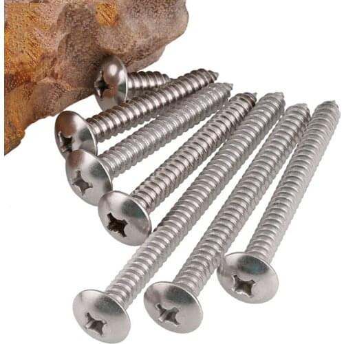 M5 JISB1122T 304 Stainless Steel Cross Head Flat Self-tapping Screws M5*10/12/16/20/25-80mm