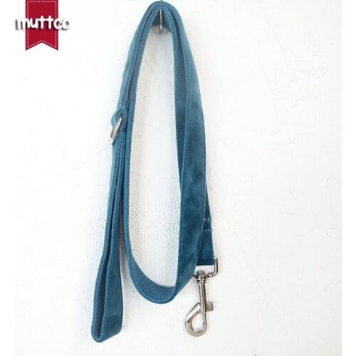 MUTTCO unique design fashionable bow tie handmade dog leash THE TURQUOISE dog leash 5 sizes UDL097
