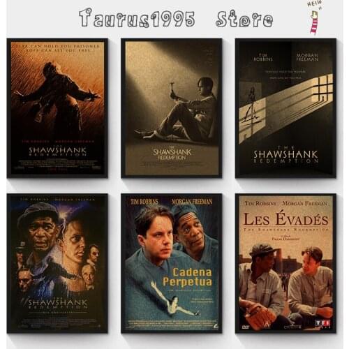 New The Shawshank Redemption Poster Living Room Wall Decorative Painting Art Kraft Paper Print Wall Sticker