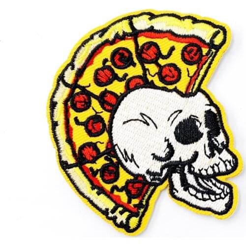 Skull Size:7.3x8.1cm Cloth Patch Badge Embroidered Badges Abstract Iron On Kids Patches For Clothes Stickers
