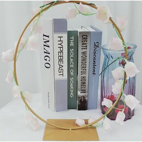 Wedding Props Christmas Party Decoration Wrought Iron Circle Round Ring Arch Backdrop Stand Flower Arrangement Shelf