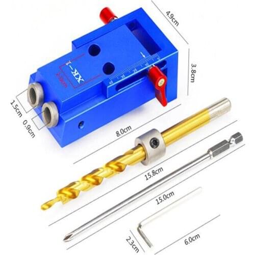 Self Centering Dowelling Jig Metric Dowel Drilling Tools for Wood Working Woodworking Joinery Punch Locator XK-1