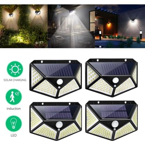 ZAHORIO 222 144 LED Solar Light Outdoor Solar Lamp PIR Motion Sensor Light Waterproof Solar Powered Sunlight for Garden
