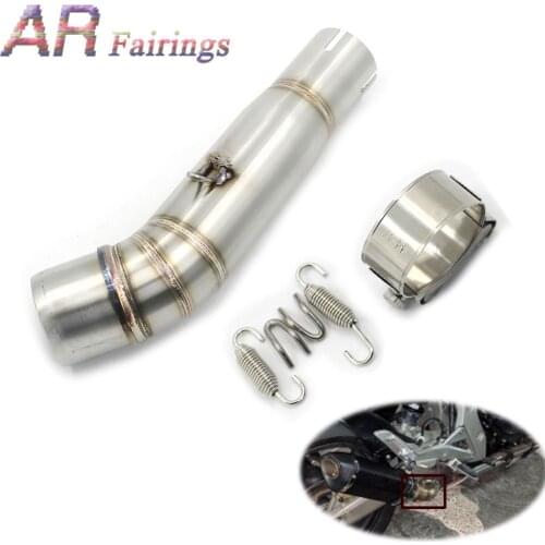 07-13 CB600F Slip-on Exhaust Middle Pipe Stainless Steel For Honda CB600 F CB 600F Hornet 2007 2008 2009 2010 2011 2012 2013