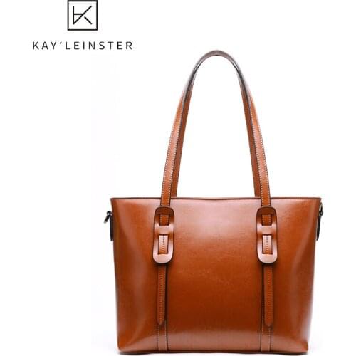 100% Genuine Leather Women Tote Bag Large Capacity Simple Shoulder Messenger Bags Fashion Solid Female Handbag Shopping Purse