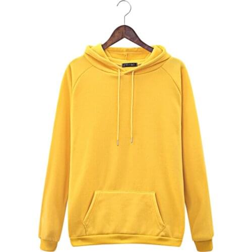Sweatshirt Ladies Blouse Hoodie Women Long Sleeve Solid Color Casual 2020 Autumn Winter Hooded Pullover Clothes Sweatshirt