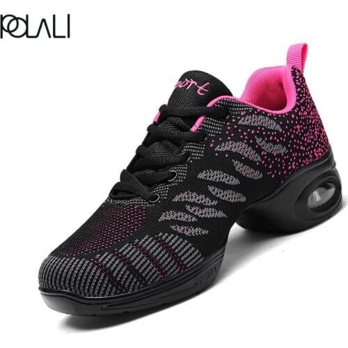 2020 Sneakers Dance Shoes For Women Flying Woven Mesh Comfortable Modern Jazz Dancing Shoes Girls Ladies Outdoor Sports Shoes