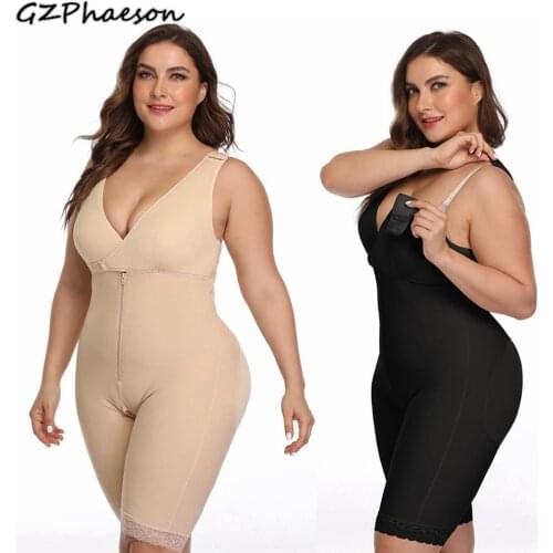 Large Size Corset Women Full Body Shapewear Waist Trainer Body Shaper Slimming Underwear Modeling Strap Tummy Control Bodysuit