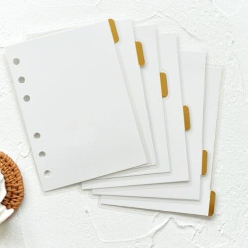 Fromthenon Foil Gold Index Pages Plastic Covered Dividers A5a6a7 Planner Refill Bookmarks for Lovedoki Notebook cute Stationery