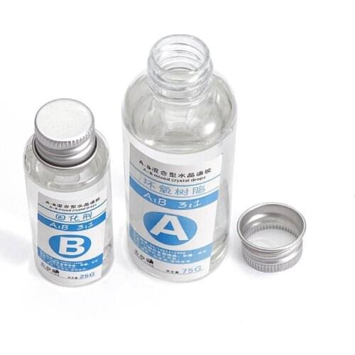 1 Set Clear Resin Epoxy High Adhesive 3:1 AB Crystal Glue Resin Jewelry Making