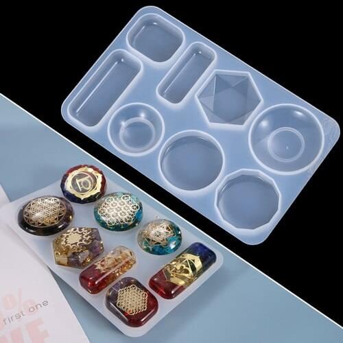 1PC Resin Mold DIY Resin Crafts Necklace Pendant Molds Jewelry Making Tools Silicone Mould Resin Mold