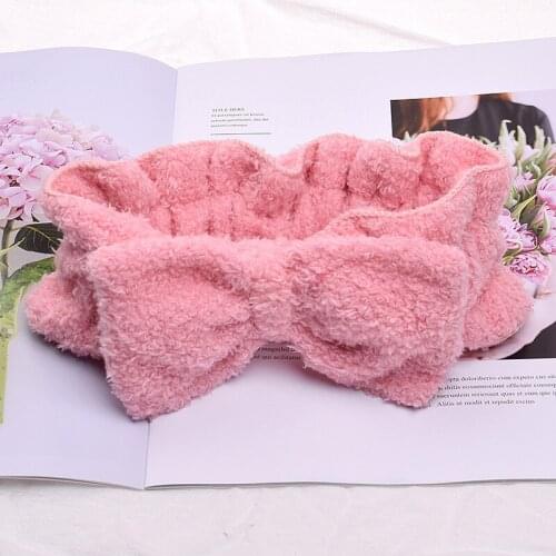 1PCS Cute Broadside Cross Hair Holder Hairbands Fleece Bow Animal Ears Headband For Women Girls Turban Fashion Hair Accessories