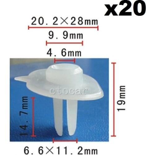 20x For Honda Acura Bumper Side Grommet Clips Retainer Fastener 71144-SR3-A00