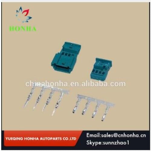 4 pin connector PA66 blue male and female unsealed wire harness connector 968813-9C 0-1452576-8