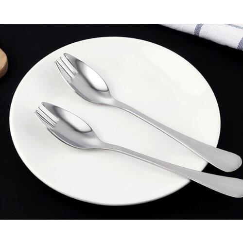 50pcs Stainless Steel Spork Multifunctional Salad Noodle Spoon Fork Kitchen Tableware lin5067