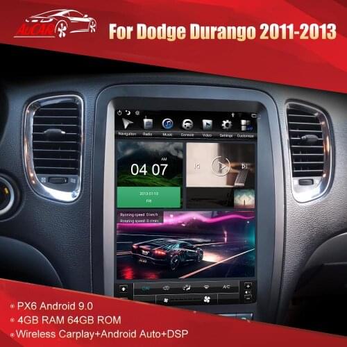 For dodge Durango radio Android car head unit Tesla style car multimedia player GPS NAVI fit 2011-2013 durango radio 4G LET WiFi