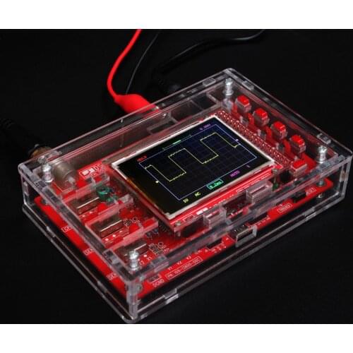 KKMOON DSO138 2.4" TFT Pocket-size Digital Oscilloscope Kit DIY Parts Handheld + Acrylic DIY Case Cover Shell for DSO138