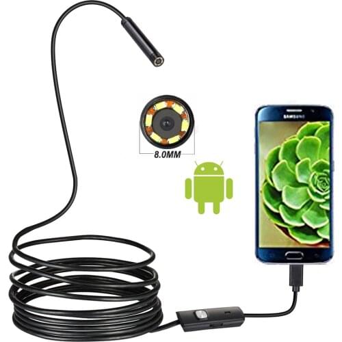 720P 8MM OTG Android Endoscope Camera 1M Video Endoscope Borescope Inspection Camera Windows USB Endoscope for Car
