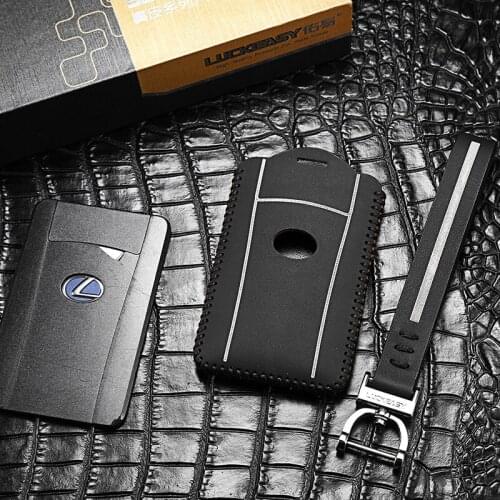 Luckeasy leather key cover for LEXUS LX 570 2016 2019 LS 500h 2020 RX 300 2017 ES LM 2020 car wallet holder 2-lx8
