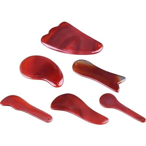 Hea-ling Massage Stone Scrapping Plate, Jade Gua Sha Scraping Massage Tool - Hand Made Guasha Board Face Roller