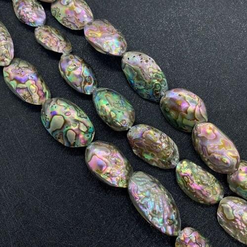Fashion Natural Abalone Shell Loose Beads Strand Oval Shaped DIY for Making Necklace Bracelet 10x20-20x35mm Size Horse Eye Shape