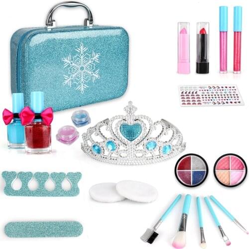 Girls Makeup Kit for Kids Washable Fashion Makeup Set Girls Pretend Play Cosmetics Set Safe Non-Toxic for Kids Christmas Party