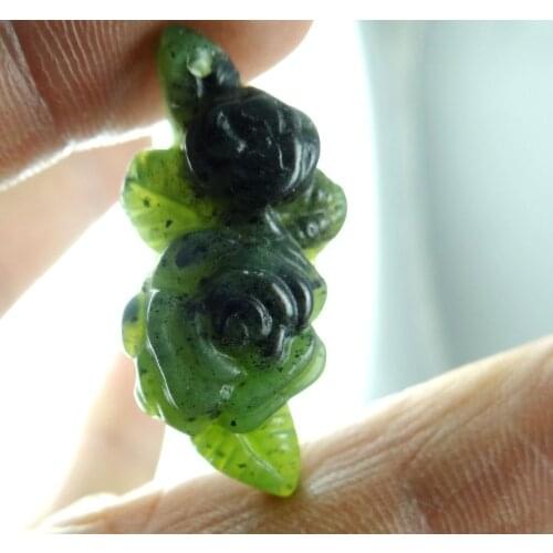 Natural stone Turquoises Quartz crystal hand-carved statue of Roses amulet pendant for diy jewelry making necklace Accessories