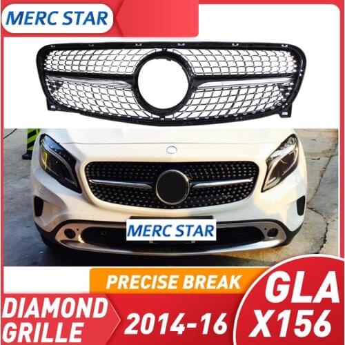Unbadged Diamond Grid suitable for the new GLA X156 CLASS GLA180 GLA200 GLA250 GLA45 radiator mesh stroke Grid 2017-18,2014-16