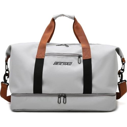 New Sport Bag With Shoe Organizer Bag Dry and Wet Separation Travel Bag Women Handbag Weekend Bag Overnight Bag Yoga Fitness Bag