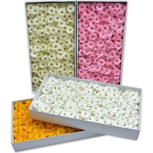 New Romantic Cherry Blossom Valentine Mothers Day Gift Decorations Wedding Banquet Home Soap Flowers Head Flower Art