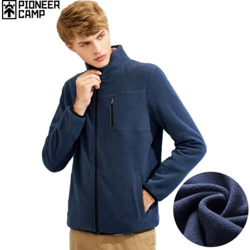 Pioneer Camp new arrival warm fleece jacket men brand clothing casual solid thick winter coat male quality outerwear AJK702388