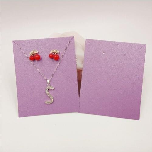 Simply Style Fashionable Jewelry Display Packing With A Set Of Earring Holes And Necklace Card Slot Square 10x8cm 100Pcs/Lot
