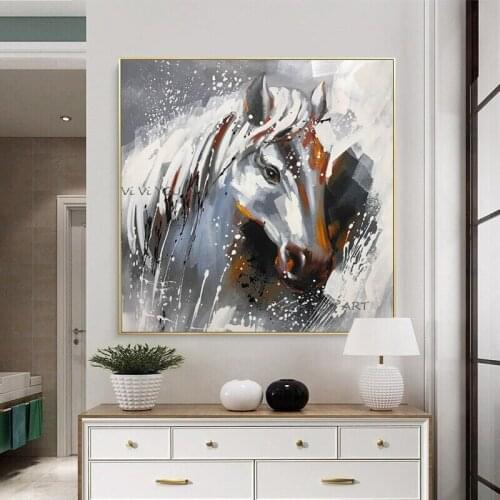 Simplicity American Living Room Paintings Soft Decoration Restaurant Large Oil Custom Horse Abstract Fantasy Outfit Frameless