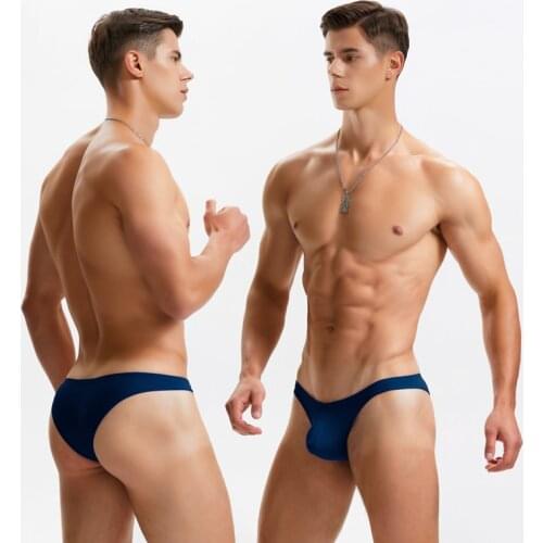 SD683 sexy dark blue men swimwear low waist tight men swim trunk briefs gay thong swimsuits man bikinis briefs bathing suits