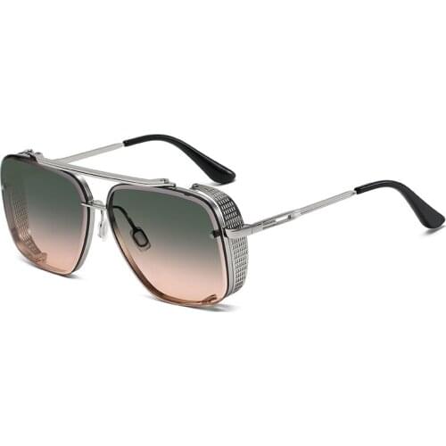 2021 Fashion Cool Square Pilot Style Rivets ditaeds Sunglasses Women Tint Gradient Brand Design Sun Glasses Oculos De Sol