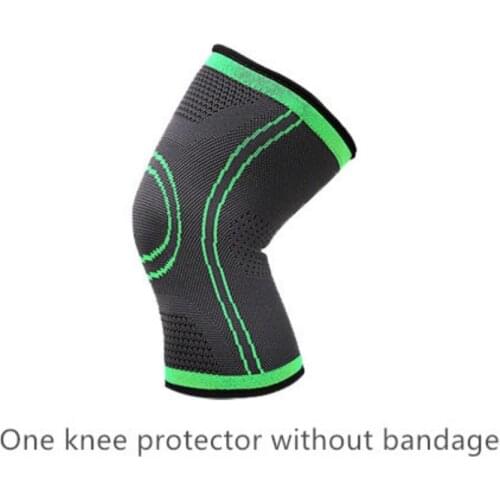 New 1PC Sports Kneepad Men Pressurized Elastic Knee Pads Support Fitness Gear Basketball Volleyball Brace Protector
