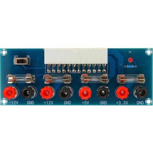 Taidacent 24 Pin ATX Adapter Board PC Power Supply Breakout Board Computer Chassis Power Supply ATX Power Board Output Terminal