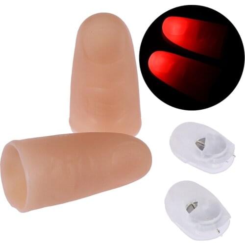1 Pair Thumbs Led Light up Toys Kids Magic Trick Props Funny Flashing Fingers Fantastic Glow Toys Children Luminous Gifts