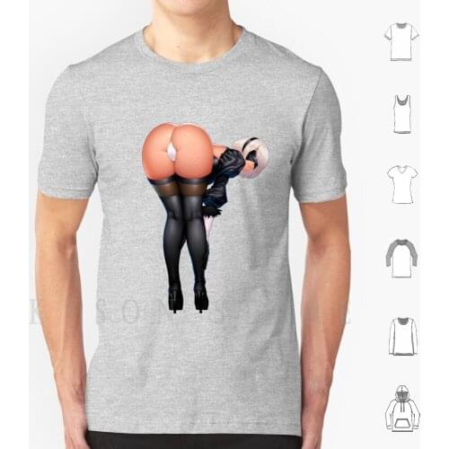2B Ass / Butt Lewd-Nier Automata Hentai ? T Shirt Diy Big Size Cotton 2B Ass 2B Butt 2B Thicc 2B Boobs 2B Tits 2B Kawaii