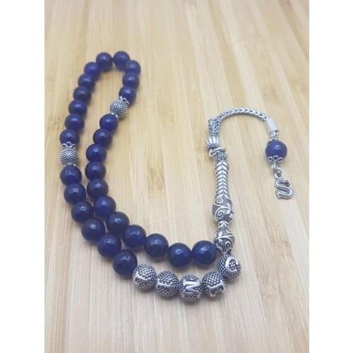 925 sterling Silver Tassels Facet Cut Personalized Agate Prayer Beads